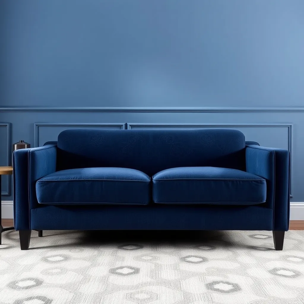 Granatowa kanapa a kolor ścian – jakie połączenia są trendy?