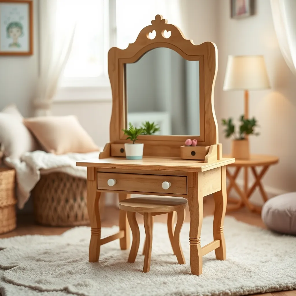 Toaletka drewniana dla dziewczynki - jak zrobić ją w domu?